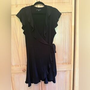 Tiana B. Classic Black Wrap Dress